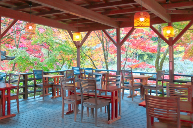 豊田市香嵐渓の紅葉と茶屋